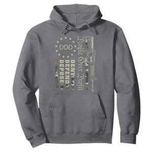 People Over Profit Deny Defend Depose Hoodie Gun Camo Betsy Ross Flag 2024 TS11 Charcoal Print Your Wear