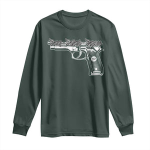 Deny Defend Depose Long Sleeve Shirt Vintage Gun 2024 TS11 Dark Forest Green Print Your Wear