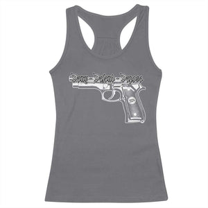 Deny Defend Depose Racerback Tank Top Vintage Gun 2024 TS11 Charcoal Print Your Wear