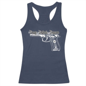 Deny Defend Depose Racerback Tank Top Vintage Gun 2024 TS11 Navy Print Your Wear