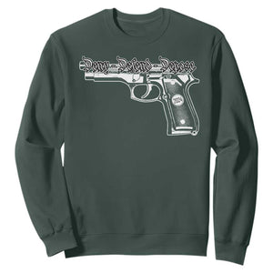 Deny Defend Depose Sweatshirt Vintage Gun 2024 TS11 Dark Forest Green Print Your Wear