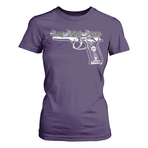 Deny Defend Depose T Shirt For Women Vintage Gun 2024 TS11 Purple Print Your Wear