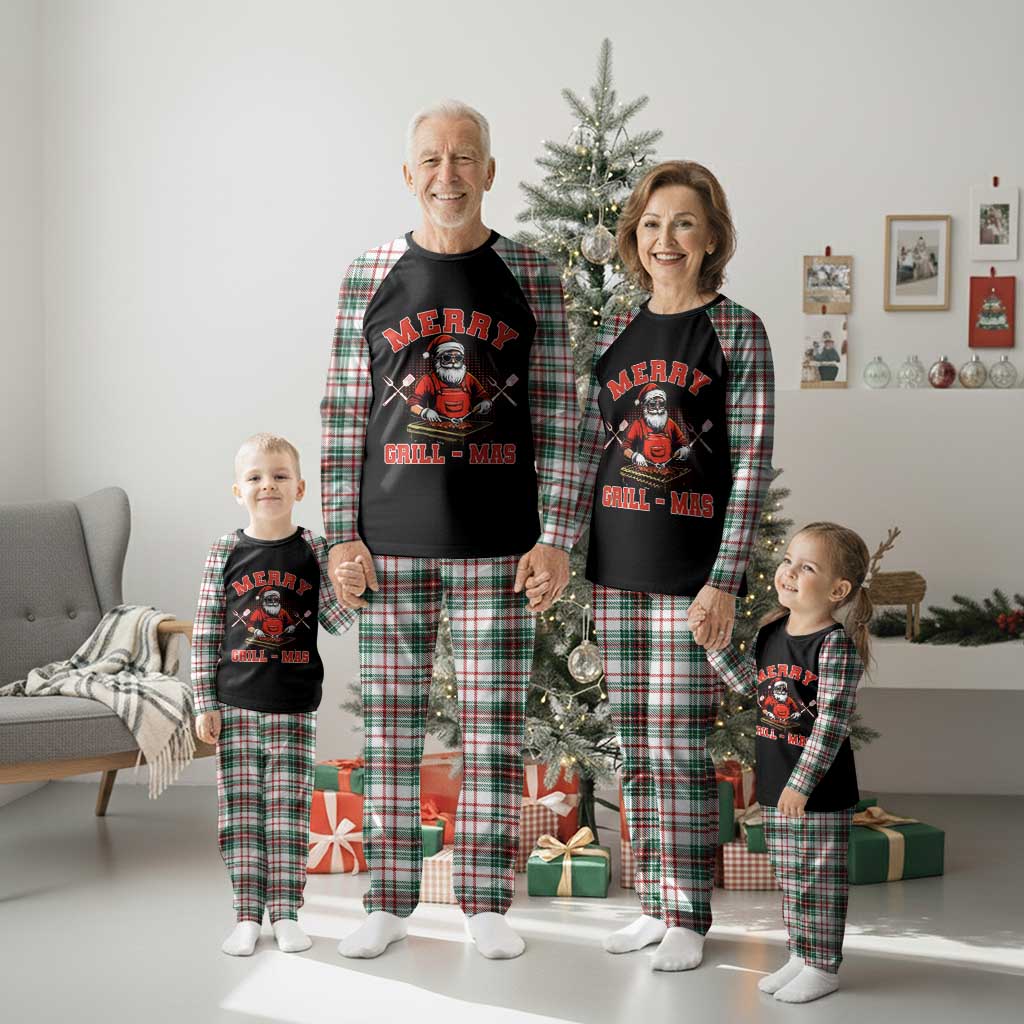 Funny Xmas Grilling Santa Plaid Pajama Set Merry Grill-Mas BBQ TS11 Christmas Plaid Print Your Wear