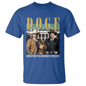Funny Trump Musk DOGE T Shirt Department Of Government Efficiency Shiba Inu TS11 Royal Blue Print Your Wear