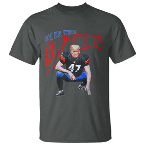 Funny Trump American Football T Shirt #1 In The Nation - PrintYourWear Size: S Color: Dark Heather
