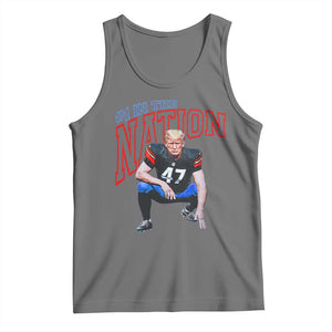 Funny Trump American Football Tank Top #1 In The Nation - PrintYourWear Size: XS Color: Black Heather