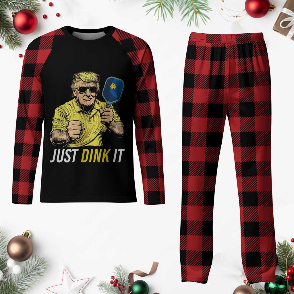 Funny Trump Pickleball Plaid Pajama Set Just Dink It Pickle Ball Paddle TS11 Buffalo Plaid Print Your Wear