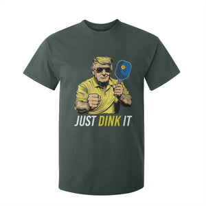 Funny Trump Pickleball T Shirt For Kid Just Dink It Pickle Ball Paddle TS11 Dark Forest Green Print Your Wear