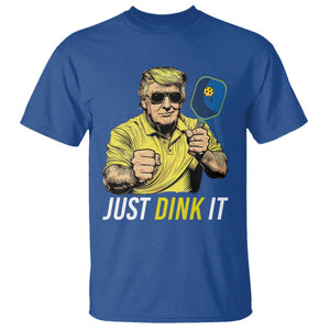 Funny Trump Pickleball T Shirt Just Dink It Pickle Ball Paddle TS11 Royal Blue Print Your Wear