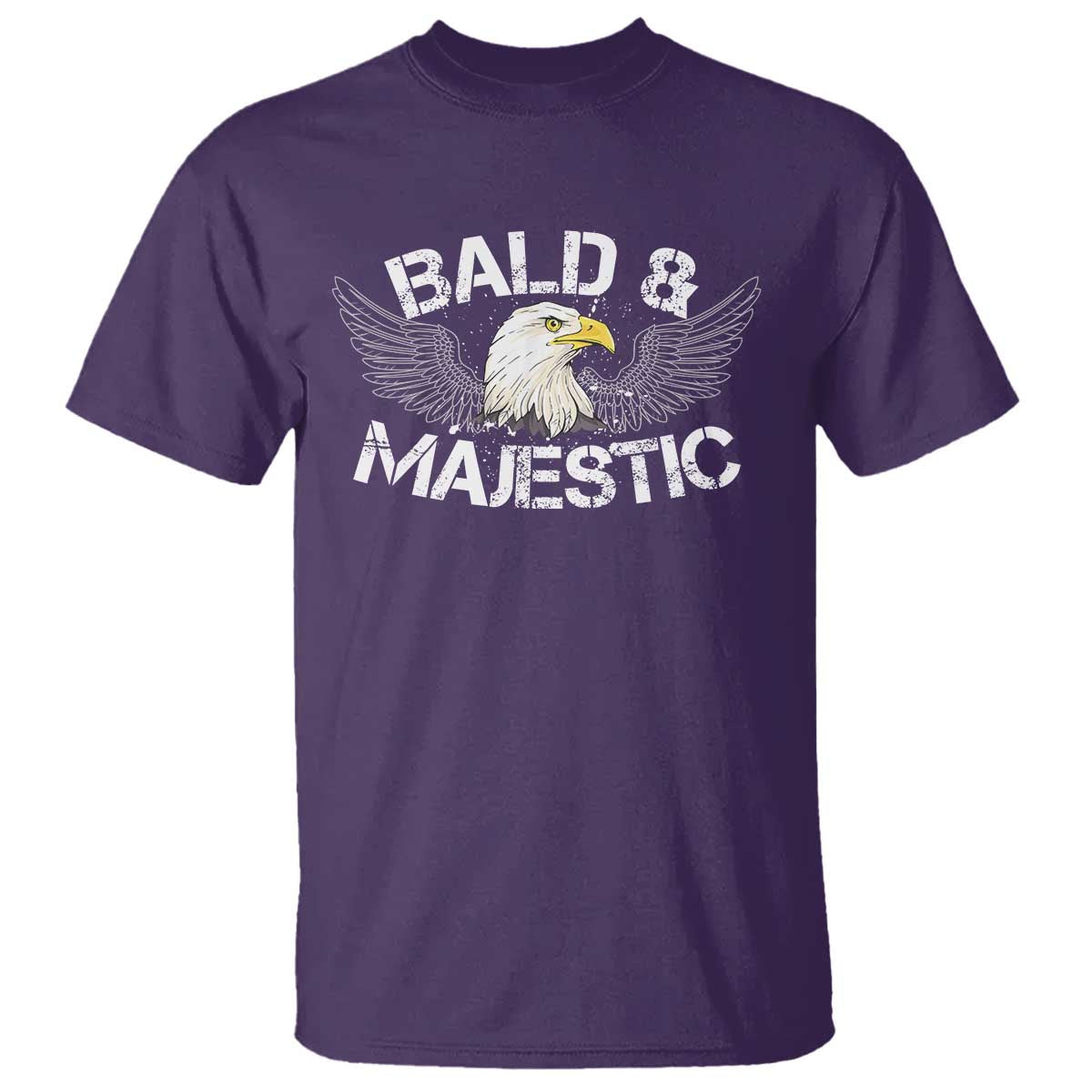 Funny Eagle Bald And Majestic T Shirt Eagle Grandpa Dad Joke TS11 Purple Print Your Wear