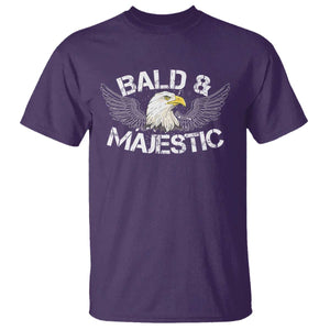 Funny Eagle Bald And Majestic T Shirt Eagle Grandpa Dad Joke TS11 Purple Print Your Wear