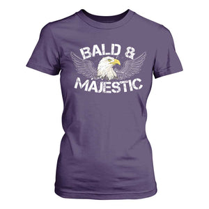 Funny Eagle Bald And Majestic T Shirt For Women Eagle Grandpa Dad Joke TS11 Purple Print Your Wear