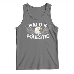 Funny Eagle Bald And Majestic Tank Top Eagle Grandpa Dad Joke TS11 Black Heather Print Your Wear