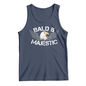 Funny Eagle Bald And Majestic Tank Top Eagle Grandpa Dad Joke TS11 Navy Print Your Wear