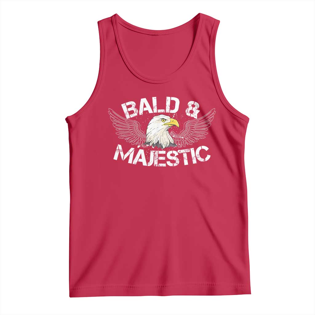 Funny Eagle Bald And Majestic Tank Top Eagle Grandpa Dad Joke TS11 Red Print Your Wear