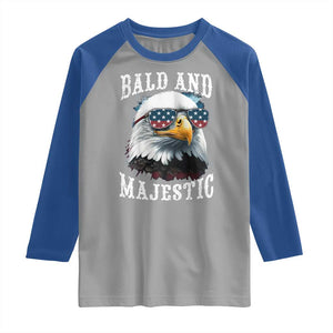 Funny Eagle Bald And Majestic Raglan Shirt American Flag Sunglasses Eagle TS11 Sport Gray Royal Print Your Wear