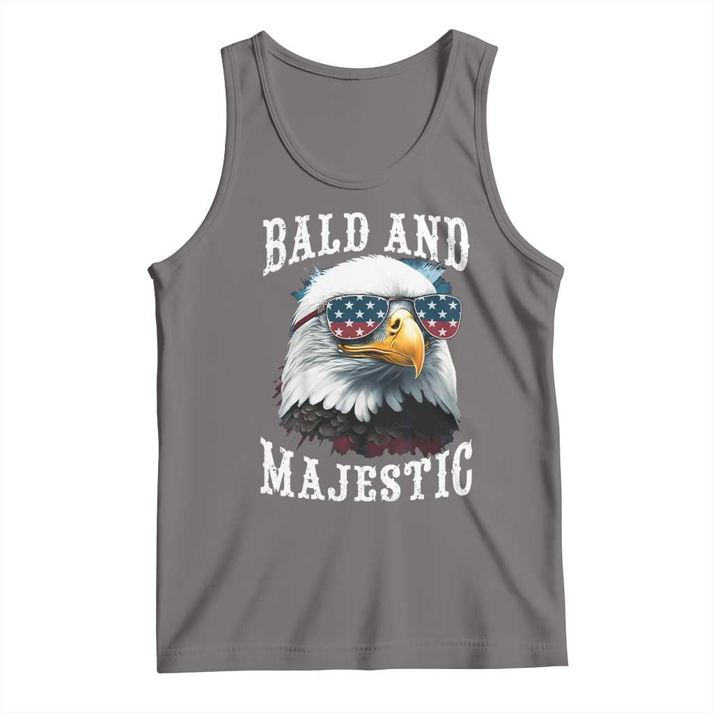 Funny Eagle Bald And Majestic Tank Top American Flag Sunglasses Eagle TS11 Deep Heather Print Your Wear