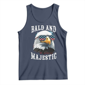 Funny Eagle Bald And Majestic Tank Top American Flag Sunglasses Eagle TS11 Navy Print Your Wear