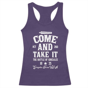 History Of Texas Racerback Tank Top Come And Take It The Battle Of Gonzales TS11 Purple Print Your Wear