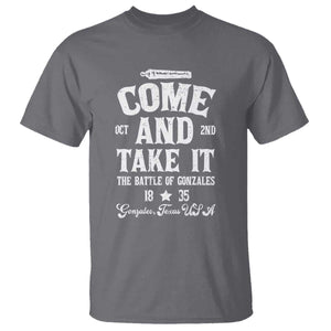 History Of Texas T Shirt Come And Take It The Battle Of Gonzales TS11 Charcoal Print Your Wear