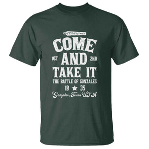 History Of Texas T Shirt Come And Take It The Battle Of Gonzales TS11 Dark Forest Green Print Your Wear