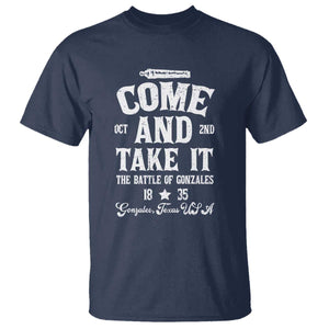 History Of Texas T Shirt Come And Take It The Battle Of Gonzales TS11 Navy Print Your Wear