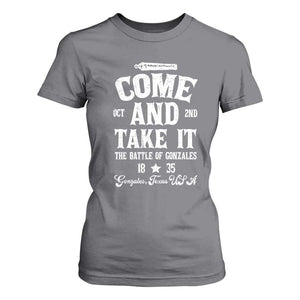 History Of Texas T Shirt For Women Come And Take It The Battle Of Gonzales TS11 Charcoal Print Your Wear
