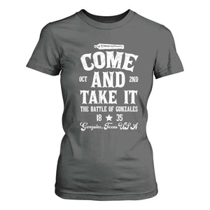 History Of Texas T Shirt For Women Come And Take It The Battle Of Gonzales TS11 Dark Heather Print Your Wear