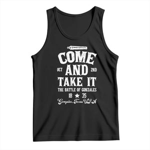 History Of Texas Tank Top Come And Take It The Battle Of Gonzales TS11 Black Print Your Wear