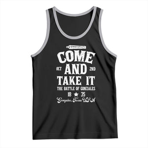 History Of Texas Tank Top Come And Take It The Battle Of Gonzales TS11 Black Athletic Heather Print Your Wear