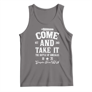 History Of Texas Tank Top Come And Take It The Battle Of Gonzales TS11 Deep Heather Print Your Wear
