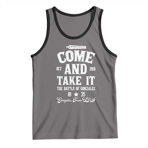 History Of Texas Tank Top Come And Take It The Battle Of Gonzales TS11 Deep Heather Black Print Your Wear