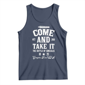 History Of Texas Tank Top Come And Take It The Battle Of Gonzales TS11 Navy Print Your Wear