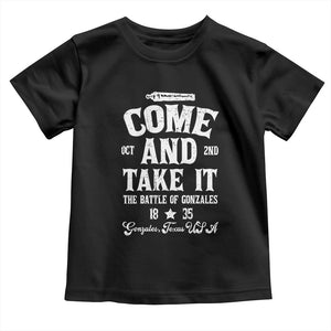 History Of Texas Toddler T Shirt Come And Take It The Battle Of Gonzales TS11 Black Print Your Wear