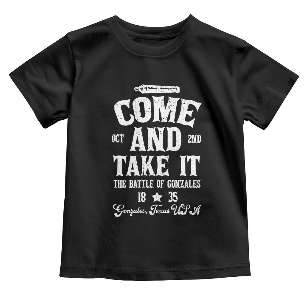 History Of Texas Toddler T Shirt Come And Take It The Battle Of Gonzales TS11 Black Print Your Wear