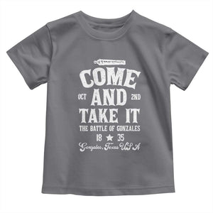 History Of Texas Toddler T Shirt Come And Take It The Battle Of Gonzales TS11 Charcoal Print Your Wear