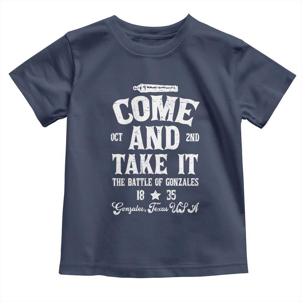 History Of Texas Toddler T Shirt Come And Take It The Battle Of Gonzales TS11 Navy Print Your Wear