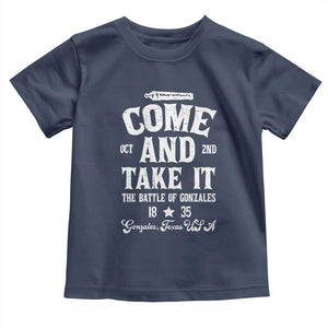 History Of Texas Toddler T Shirt Come And Take It The Battle Of Gonzales TS11 Navy Print Your Wear