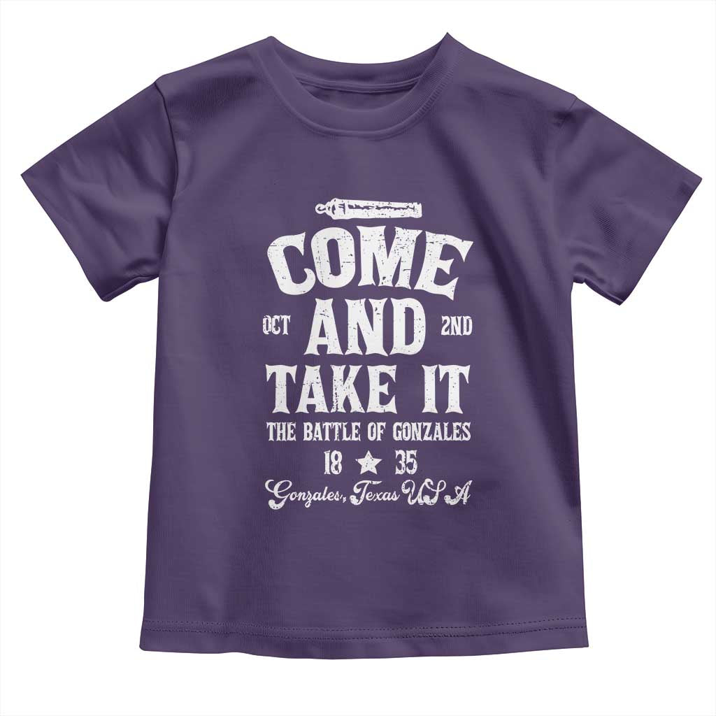 History Of Texas Toddler T Shirt Come And Take It The Battle Of Gonzales TS11 Purple Print Your Wear