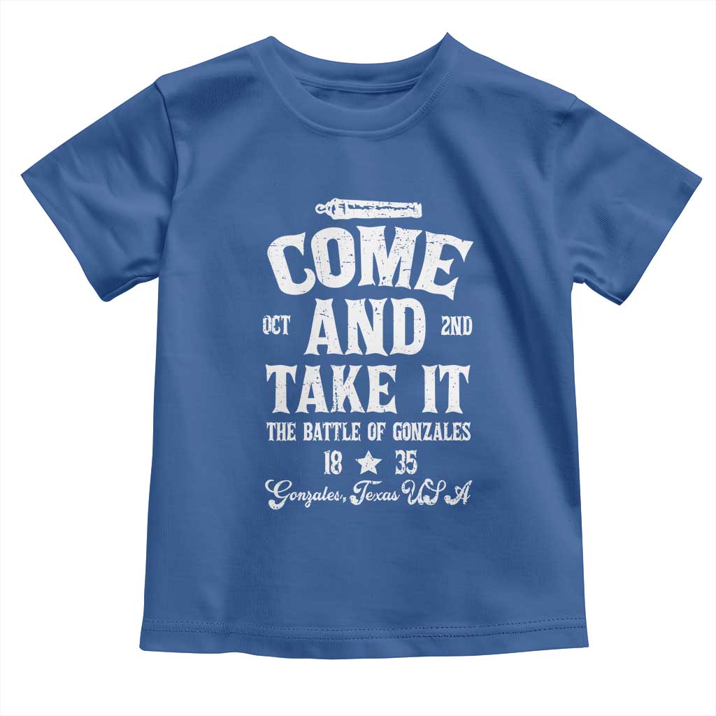 History Of Texas Toddler T Shirt Come And Take It The Battle Of Gonzales TS11 Royal Blue Print Your Wear