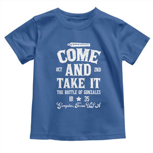 History Of Texas Toddler T Shirt Come And Take It The Battle Of Gonzales TS11 Royal Blue Print Your Wear