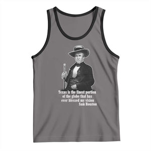 Sam Houston Tank Top Texas Is The Finest Portion Of The Globe That Has Ever Blessed My Vision TS11 Deep Heather Black Print Your Wear