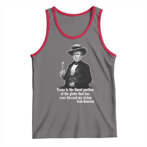 Sam Houston Tank Top Texas Is The Finest Portion Of The Globe That Has Ever Blessed My Vision TS11 Deep Heather Red Print Your Wear