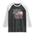 Davy Crockett History Of Texas Raglan Shirt You May All Go To Hell And I Will Go To Texas TS11 Black White Print Your Wear