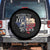 Davy Crockett History Of Texas Spare Tire Cover You May All Go To Hell And I Will Go To Texas TS11 No hole Black Print Your Wear