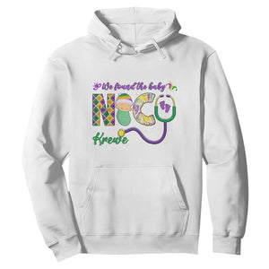 Funny NICU Mardi Gras Hoodie We Found The Baby NICU Krewe King Cake TS11 White Print Your Wear