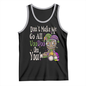 Funny Don't Make Me Go All Voodoo On You Tank Top Creepy Mardi Gras TS11 Black Athletic Heather Print Your Wear