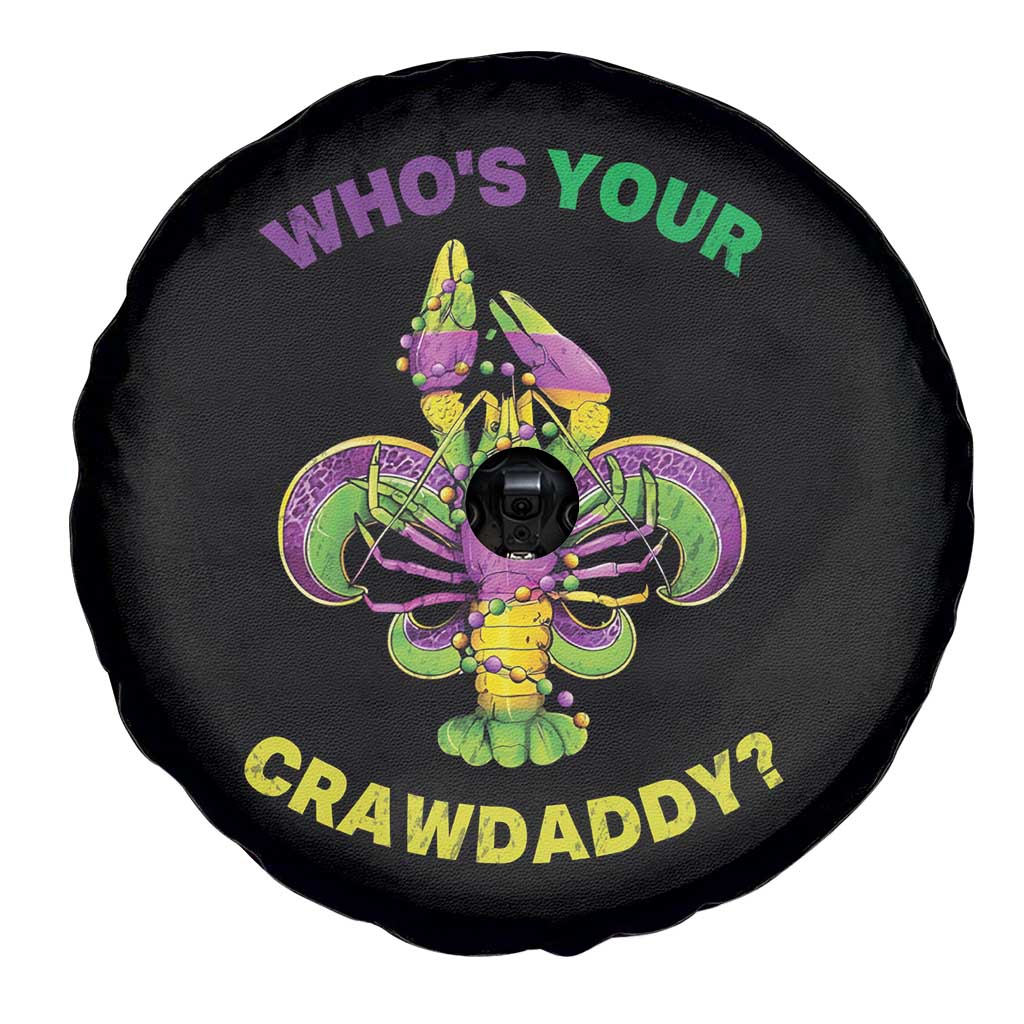 Funny Who's Your Crawdaddy Spare Tire Cover Vintage Crawfish Beads Fleur De Lis Mardi Gras TS11 Print Your Wear