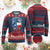 My Blood Types Is Texan Knit Sweatshirt Proud American Texan TX Map Bluebonnet TS11 Burgundy Print Your Wear
