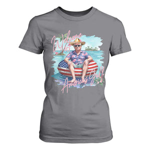 Funny Trump 2025 Welcome To America's Gulf T Shirt For Women Trump Sombrero Hat TS11 Charcoal Print Your Wear